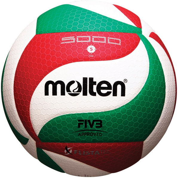 Molten Red White and Green Volleyball